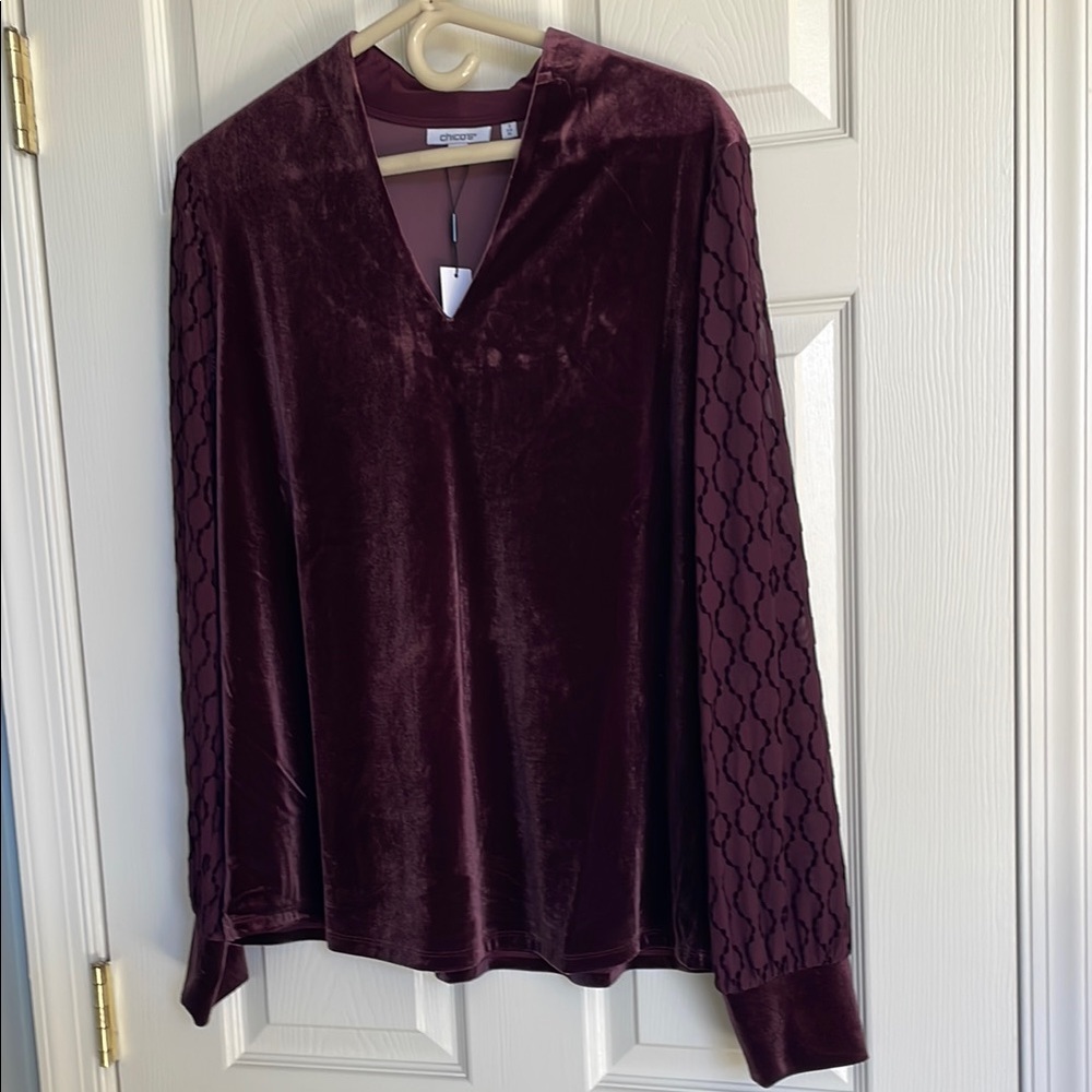 SOLD Chico's Velvet Blouse